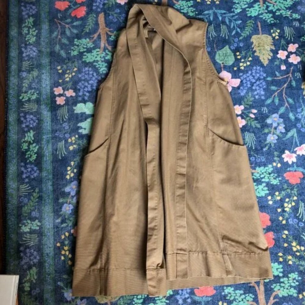 Elizabeth Suzann Clyde Vest in Clay Cotton Canvas, Size XS